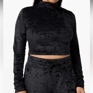 Lululemon All Aligned Mock Neck Long Sleeve *Crushed Velvet Size 10